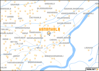 map of Wanānwāla