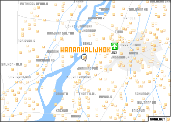 map of Wanānwāli Jhok