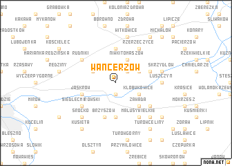 map of Wancerzów