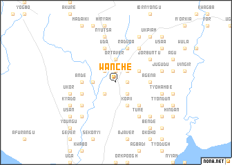 map of Wanche