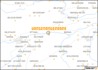 map of Wangen an der Aare