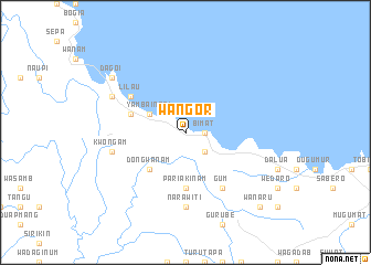 map of Wangor