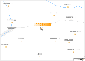 map of Wangshiwa