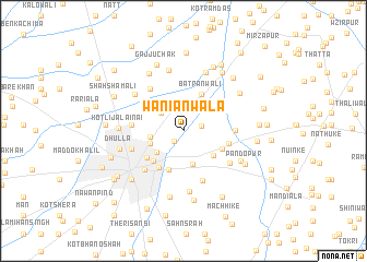 map of Waniānwala