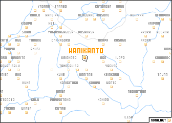 map of Wanikanto