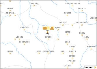 map of Wanje