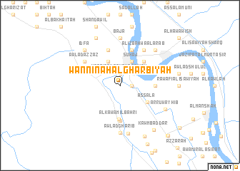 map of Wannīnah al Gharbīyah