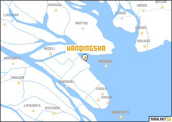 map of Wanqingsha