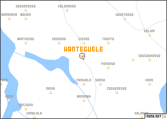 map of Wantéguélé