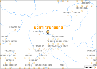 map of Wantige-Wopana