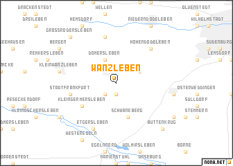 map of Wanzleben