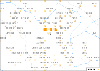 map of Wapare
