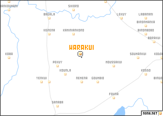 map of Warakui