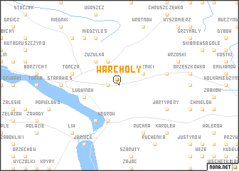 map of Warchoły