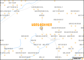 map of Wardböhmen