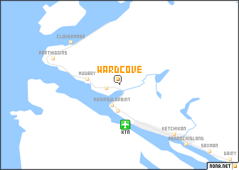 map of Ward Cove