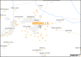 map of Ward Hills