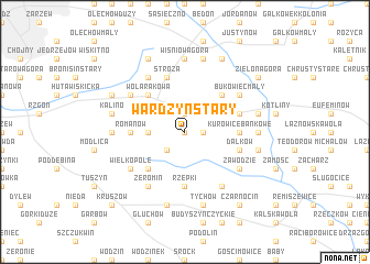 map of Wardzyn Stary