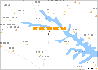 map of Wares Crossroads