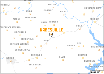map of Waresville