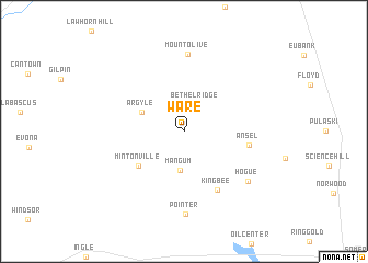 map of Ware