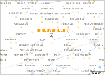 map of Warloy-Baillon