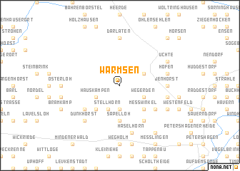 map of Warmsen