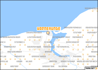 map of Warnemünde