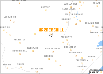 map of Warners Mill