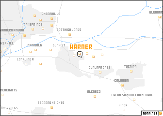 map of Warner