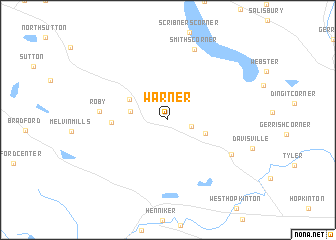 map of Warner