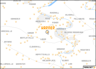 map of Warner