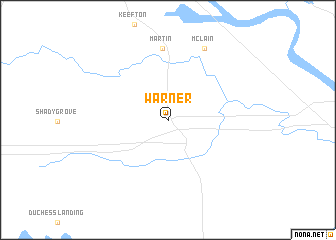 map of Warner