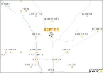 map of Warnes