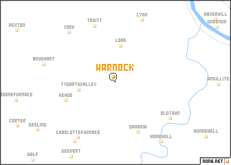 map of Warnock