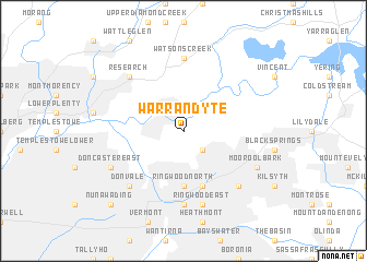 map of Warrandyte