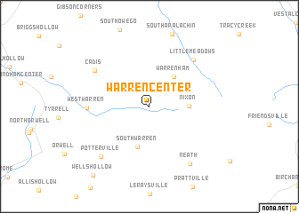 map of Warren Center