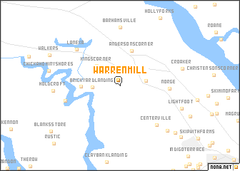 map of Warren Mill