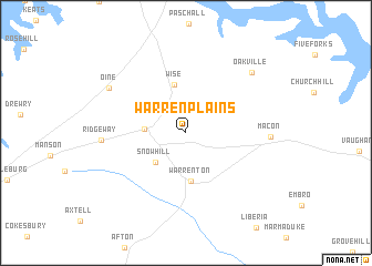 map of Warren Plains