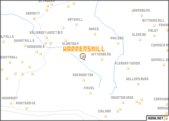 map of Warrens Mill