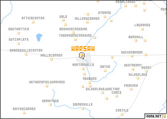 map of Warsaw