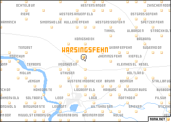 map of Warsingsfehn