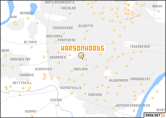 map of Warson Woods