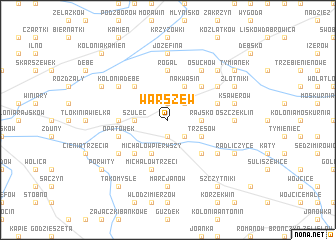 map of Warszew