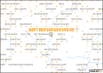 map of Wartberg an der Krems
