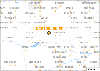 map of Wartogłowiec