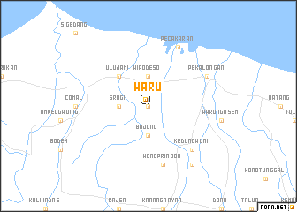 map of Waru