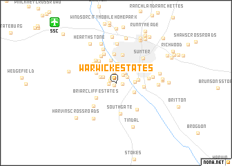 map of Warwick Estates