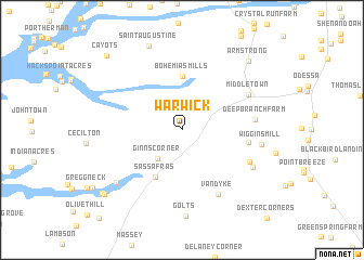 map of Warwick