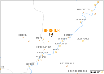 map of Warwick